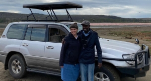 car with a driver guide in Kenya